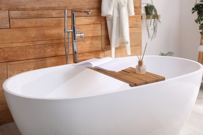 Elegant Bathroom with New Tub